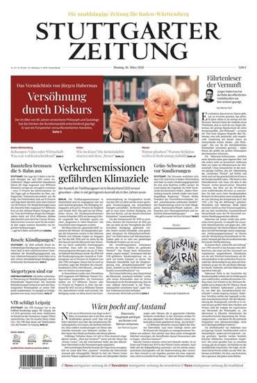 Stuttgarter Zeitung Ausgabe 2026012