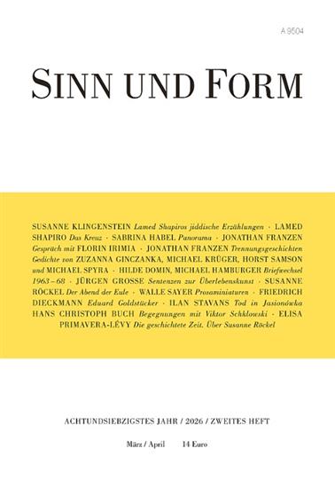Sinn und Form Ausgabe 2026002