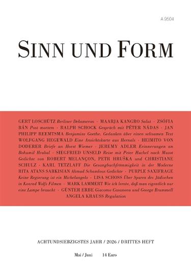 Sinn und Form Ausgabe 2026003