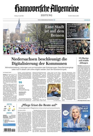 Hannoversche Allgemeine Zeitung Ausgabe 2026016