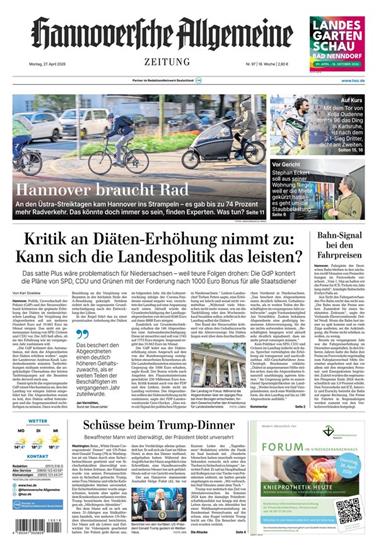 Hannoversche Allgemeine Zeitung Ausgabe 2026018