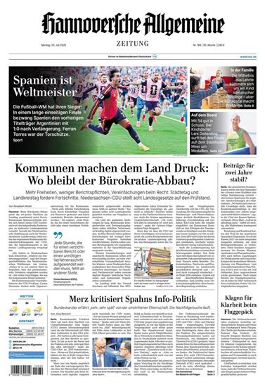 Hannoversche Allgemeine Zeitung Ausgabe 2026030