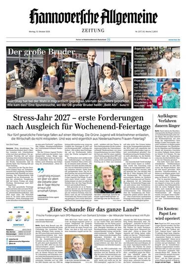 Hannoversche Allgemeine Zeitung Ausgabe 2026042