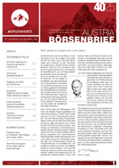 Austria Börsenbrief (Print) Ausgabe 2025040
