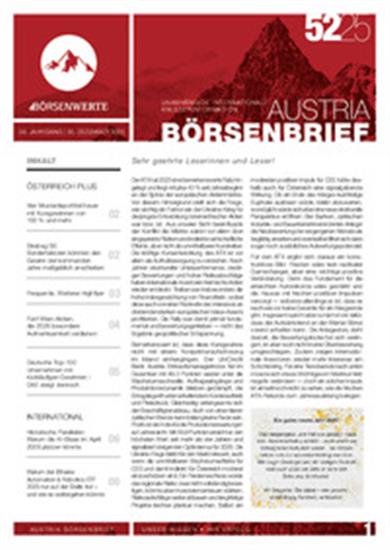 Austria Börsenbrief (Print) Ausgabe 2025052