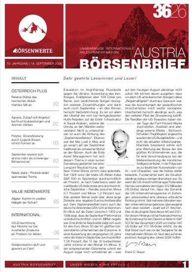 Austria Börsenbrief (Print) Ausgabe 2026036