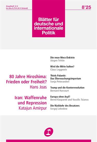 Blätter für deutsche und internationale Politik Ausgabe 2025008