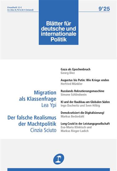 Blätter für deutsche und internationale Politik Ausgabe 2025009