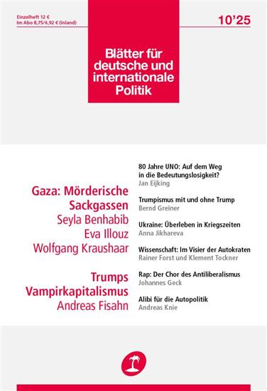 Blätter für deutsche und internationale Politik Ausgabe 2025010