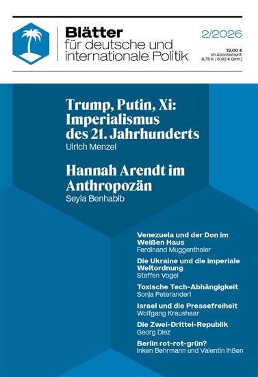 Blätter für deutsche und internationale Politik Ausgabe 2026002