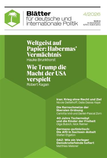 Blätter für deutsche und internationale Politik Ausgabe 2026004