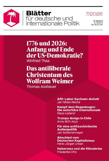 Blätter für deutsche und internationale Politik Ausgabe 2026007