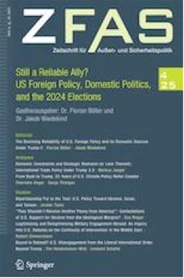Zeitschrift für Außen- und Sicherheitspolitik - ZfAS - Institutionen Ausgabe 2025004