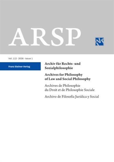 Archiv für Rechts- und Sozialphilosophie Ausgabe 2026001