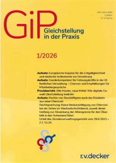 Gleichstellung in der Praxis Ausgabe 2026001