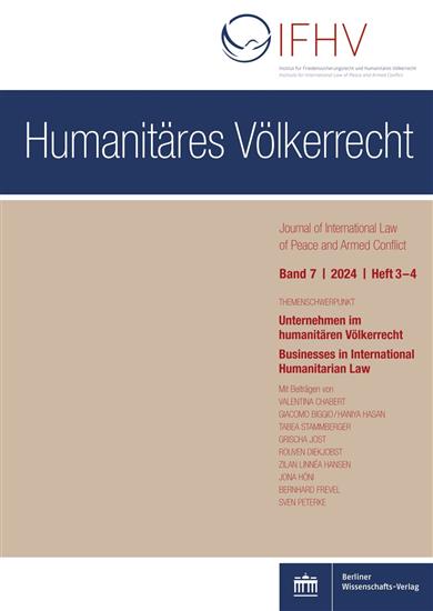 Humanitäres Völkerrecht Ausgabe 2025001
