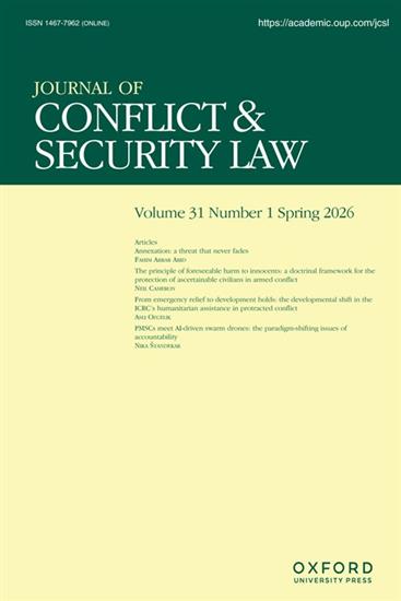 Journal of Conflict and Security Law Ausgabe 2026001