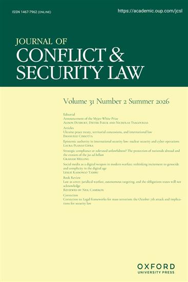 Journal of Conflict and Security Law Ausgabe 2026002