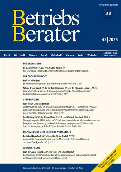 Betriebs-Berater Ausgabe 2025042