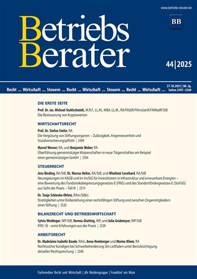 Betriebs-Berater Ausgabe 2025044