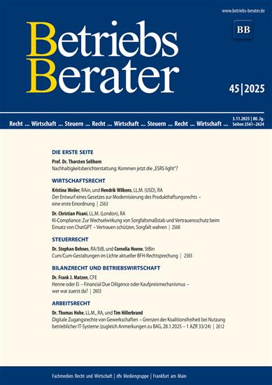 Betriebs-Berater Ausgabe 2025045