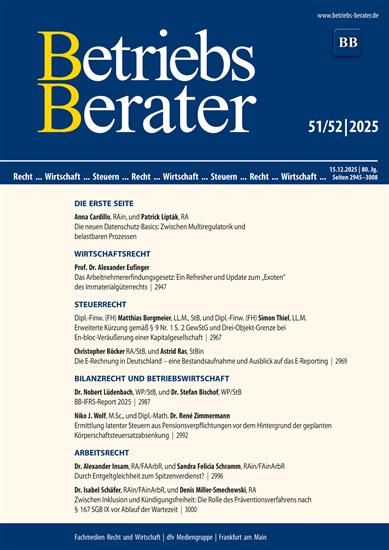 Betriebs-Berater Ausgabe 2025051