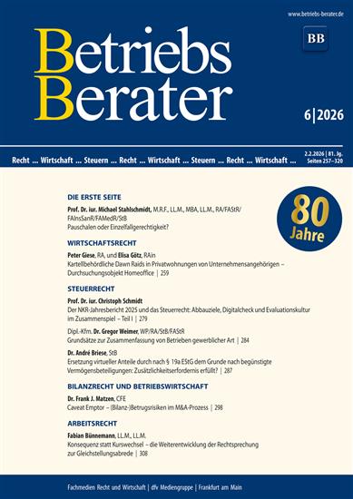 Betriebs-Berater Ausgabe 2026006