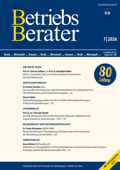 Betriebs-Berater Ausgabe 2026007
