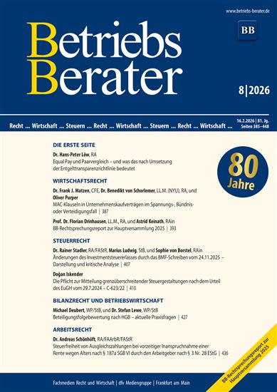 Betriebs-Berater Ausgabe 2026008