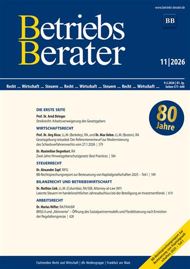 Betriebs-Berater Ausgabe 2026011