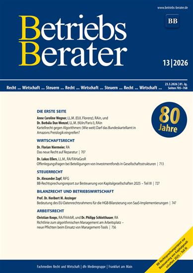 Betriebs-Berater Ausgabe 2026013