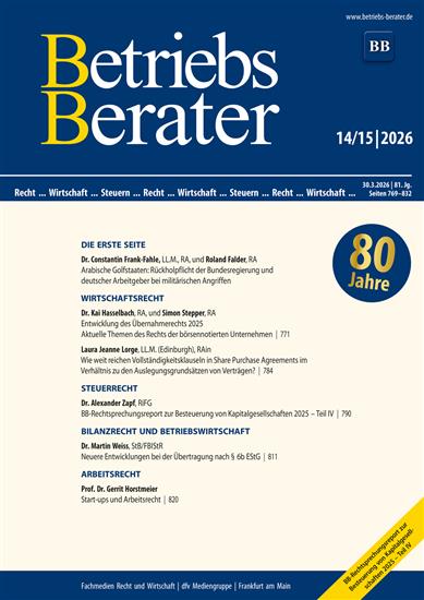 Betriebs-Berater Ausgabe 2026014