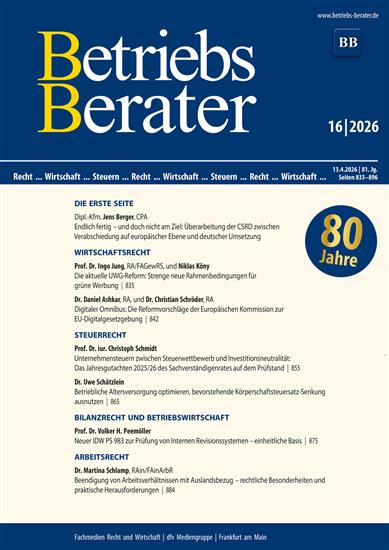 Betriebs-Berater Ausgabe 2026016