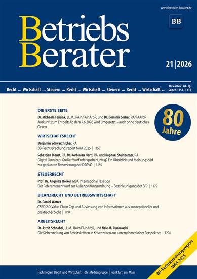 Betriebs-Berater Ausgabe 2026021