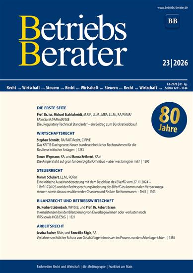Betriebs-Berater Ausgabe 2026023