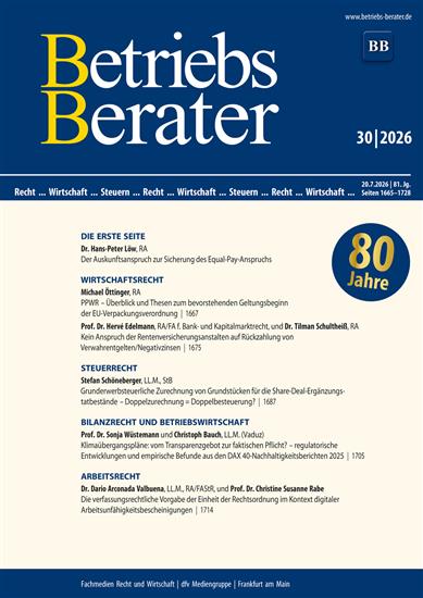 Betriebs-Berater Ausgabe 2026030