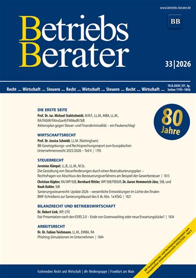 Betriebs-Berater Ausgabe 2026033
