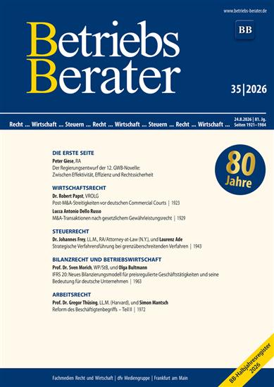 Betriebs-Berater Ausgabe 2026035