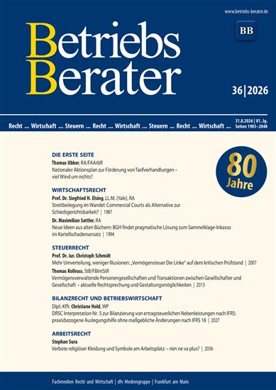 Betriebs-Berater Ausgabe 2026036