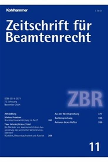 Zeitschrift für Beamtenrecht Ausgabe 2026004
