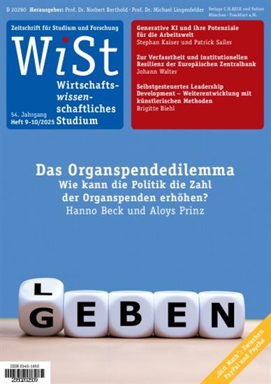 Wirtschaftswissenschaftliches Studium - WiSt Ausgabe 2025009