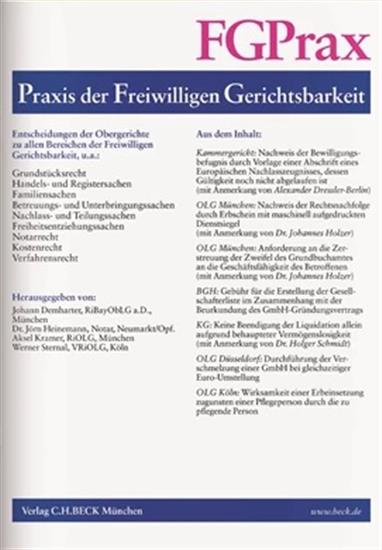 Praxis der freiwilligen Gerichtsbarkeit - FGPrax Ausgabe 2025004