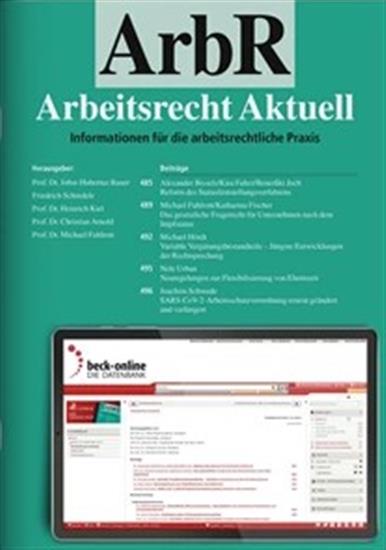 Arbeitsrecht aktuell ArbR Ausgabe 2026008