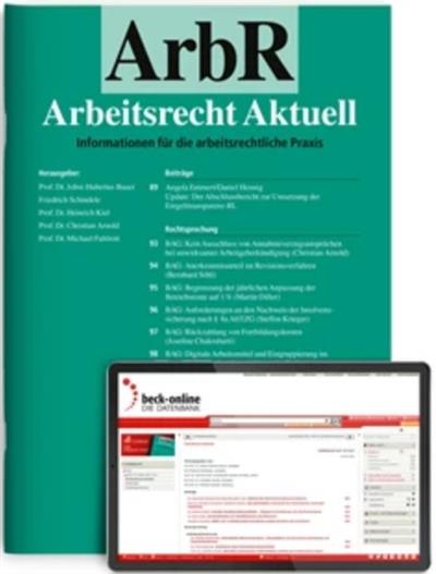 Arbeitsrecht aktuell ArbR Ausgabe 2026013