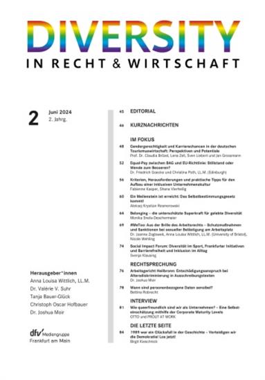 Diversity in Recht & Wirtschaft Ausgabe 2025004
