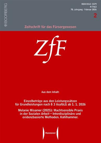 Zeitschrift für das Fürsorgewesen - ZfF Ausgabe 2026002