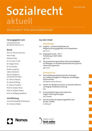 Sozialrecht aktuell Ausgabe 2025001