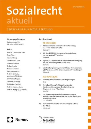 Sozialrecht aktuell Ausgabe 2025005