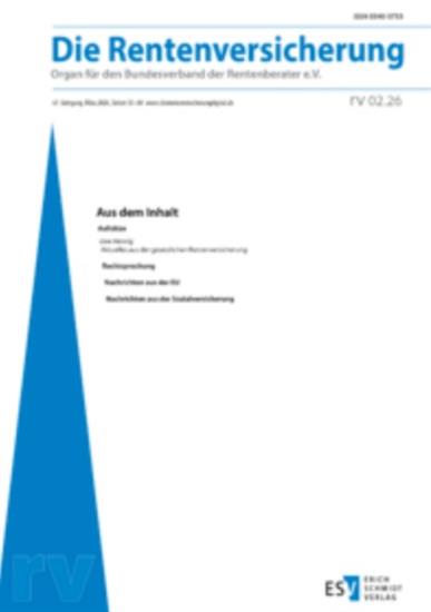 Rentenversicherung - RV Ausgabe 2026002