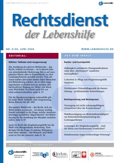 Rechtsdienst der Lebenshilfe Ausgabe 2025001